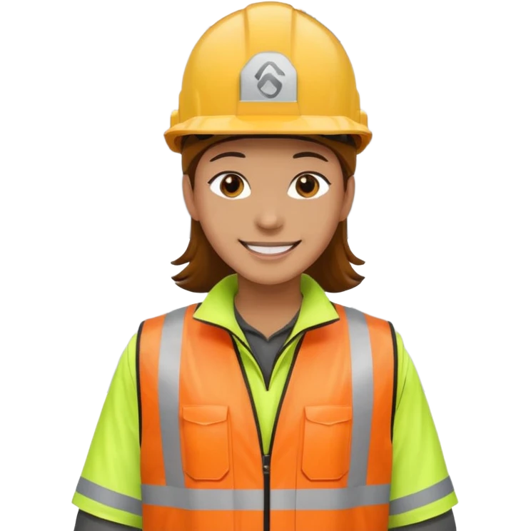 create a realistic emoji of a weather situations with a logistic worker in it emoji