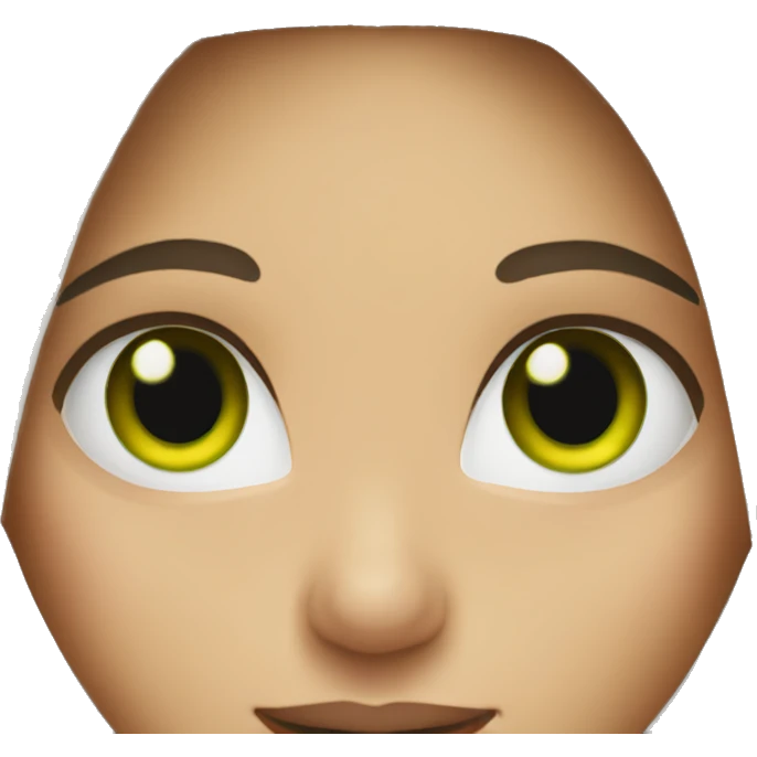 Brunette with green eyes emoji