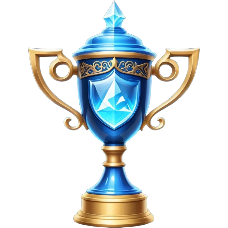 Harry Potter Triwizard Cup trophy blue glowing magical emoji