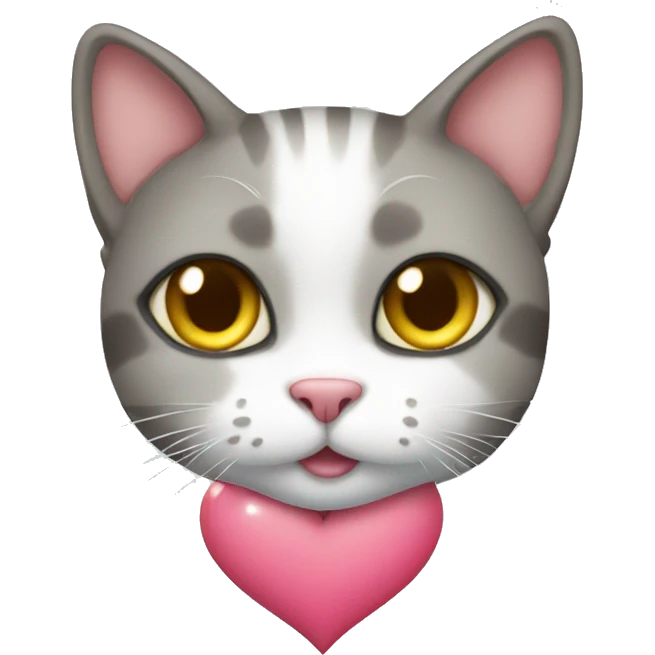 Cat with hearts emoji
