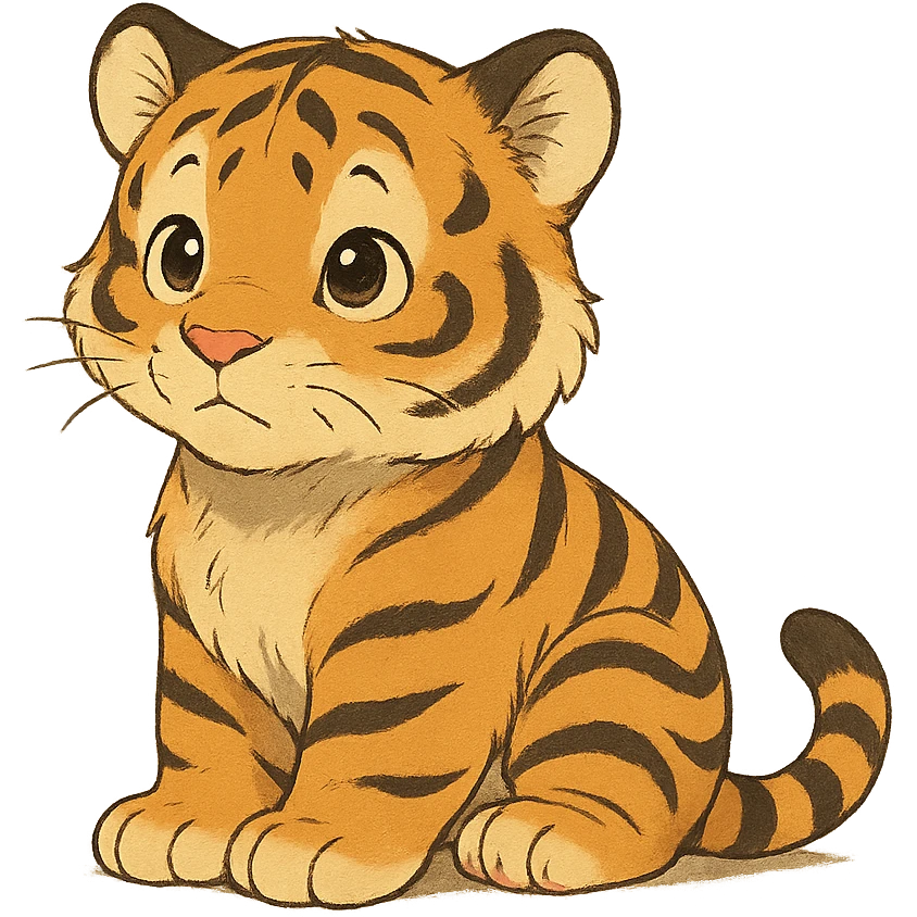 cute baby tiger emoji