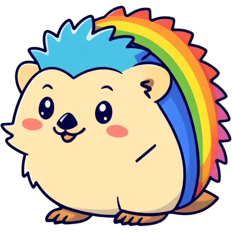 Hedgehog grand Rainbow emoji
