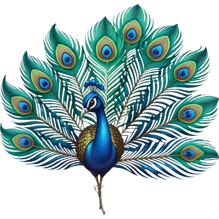 Peacock feather single simple emoji