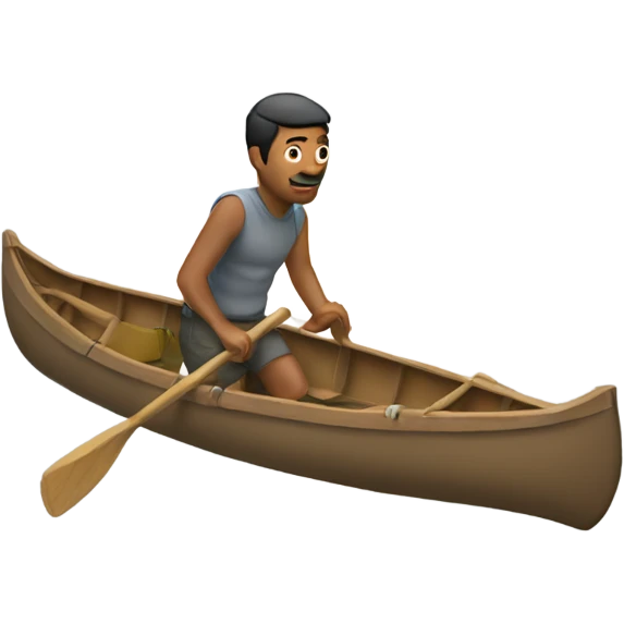 Portaging a canoe emoji