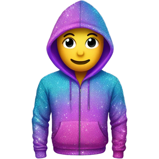 Glitter hoodie  emoji