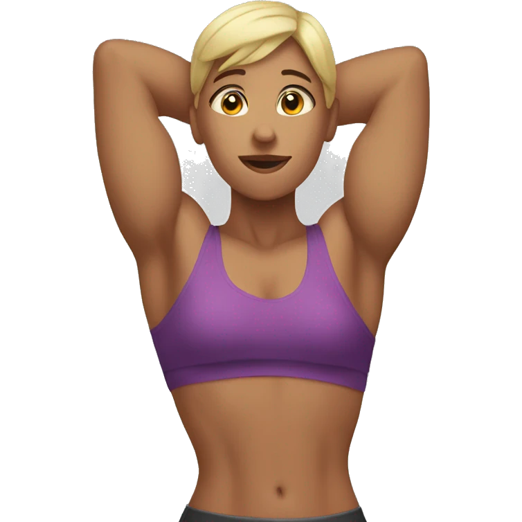 Woman muscles back emoji