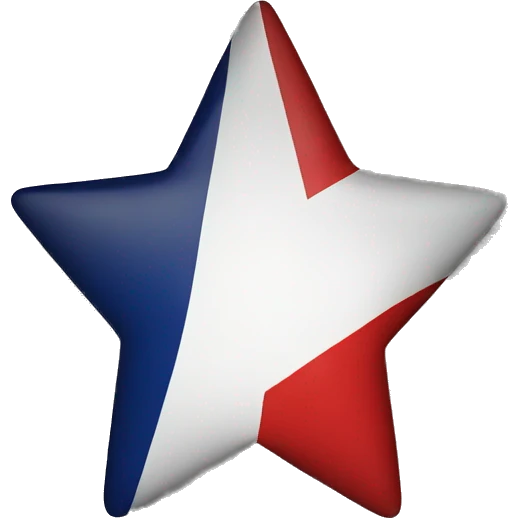 French flag as a star emoji