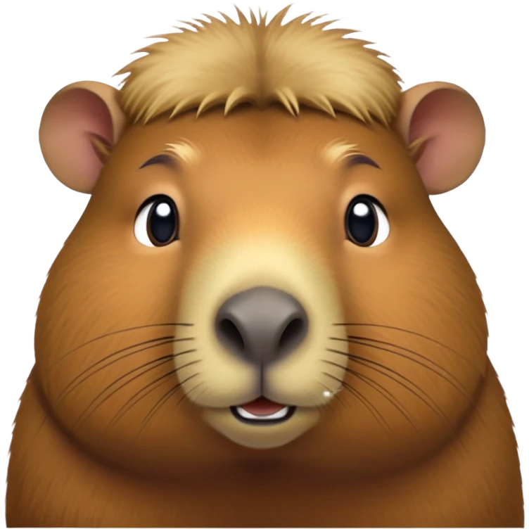 cinematic-noble-capybara-portrait-emoji,-poised-and-serene,-with-a-robust,-rounded-build-covered-in-soft,-earthy-fur-and-gentle,-wise-eyes,-simplified-yet-sharp-and-sophisticated-features,-highly-detailed,-glowing-with-a-warm,-natural-glow -simplified-yet-realistic head tilted confidently staring at the camera in a comical way emoji