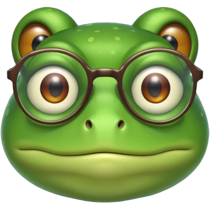 frog with glasses  emoji