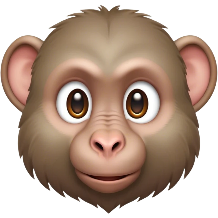 Cinematic Realistic Cute Baboon Portrait Emoji, Head tilted playfully and inquisitively, featuring a compact, sturdy build with a distinctly textured, expressive face characterized by bright, curious eyes and a subtly softened snout, rendered with realistic earthy detail and natural highlights, high shine, affectionate and spirited, styled with a touch of jungle whimsy, soft glowing outline, capturing the essence of a mischievous yet endearing baboon that appears ready to leap playfully out of the screen! emoji