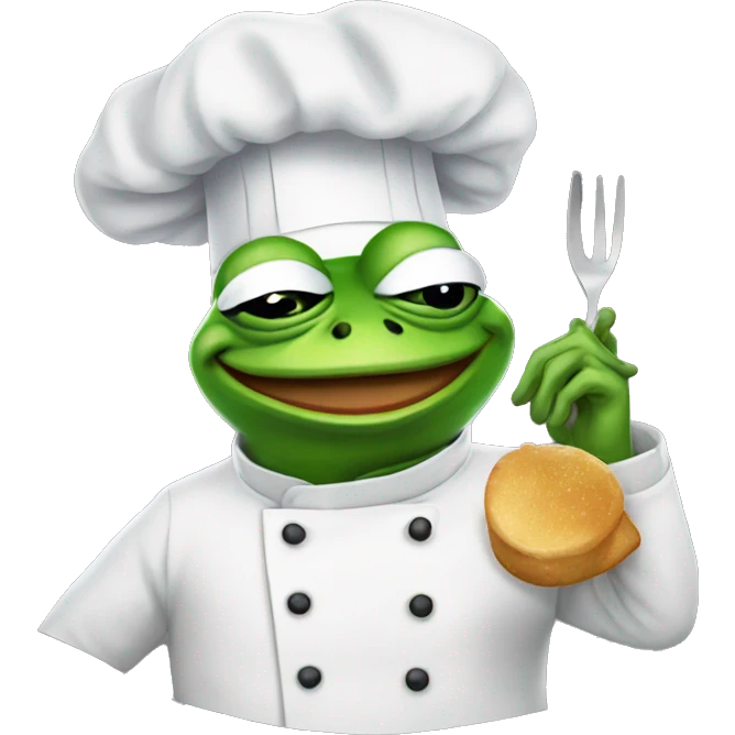 pepe the frog with a chef hat emoji