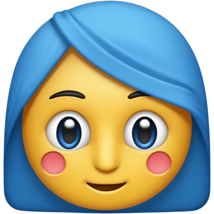 Sus işareti yapan yüz mavi emoji