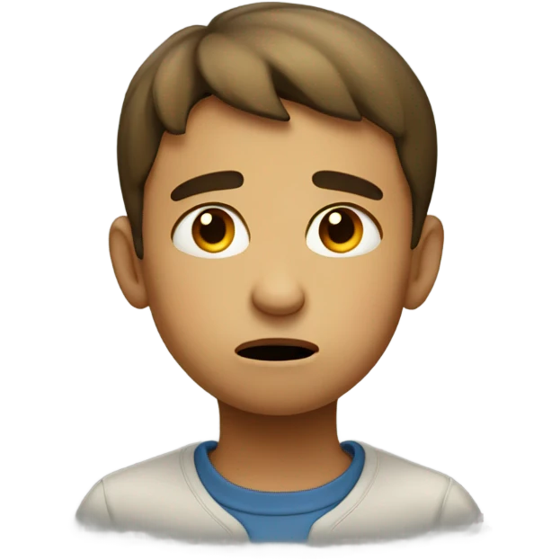 Sad face with a boy emoji