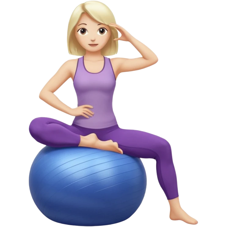woman on pilates ball emoji