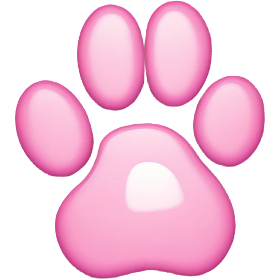 Pink paw print emoji