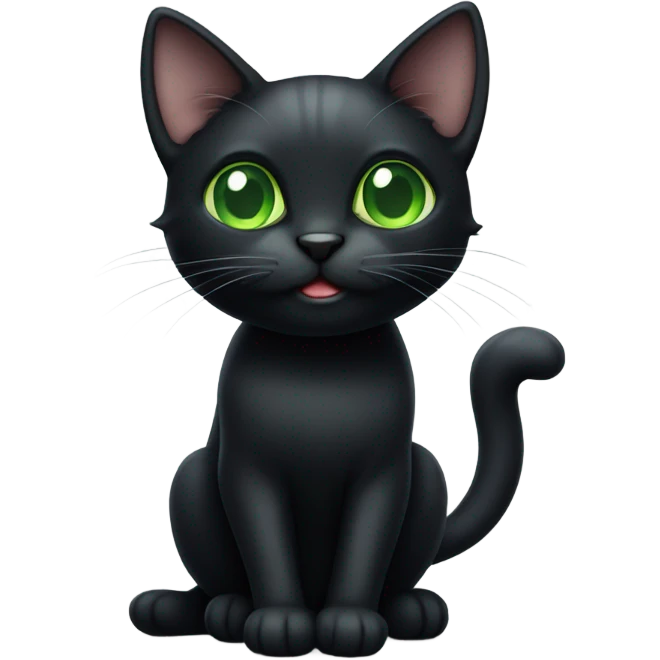 Cute black cat  emoji