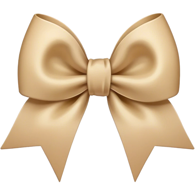 Beige bow emoji