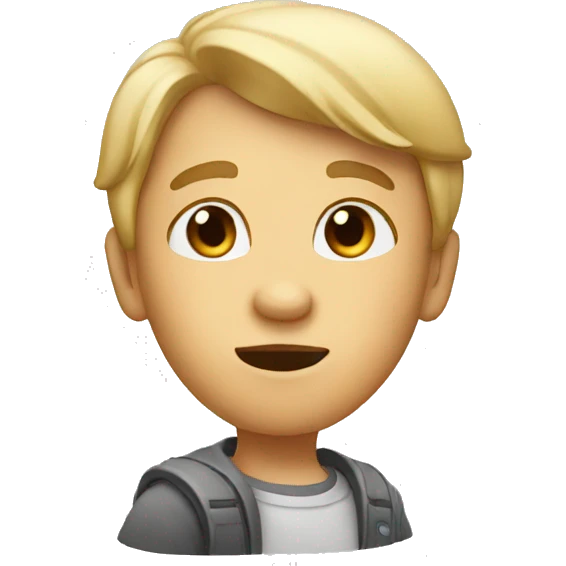 pointing at chin emoji