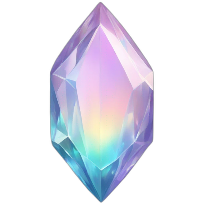 Pastel iridescent crystal emoji