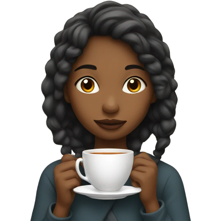 Girl sipping tea  emoji