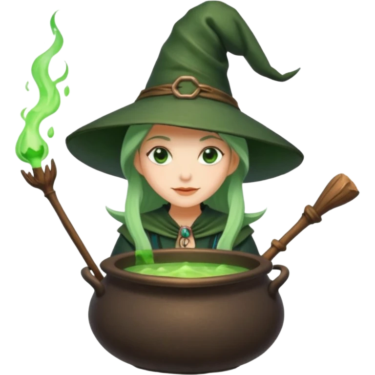 green witch cooking potion emoji