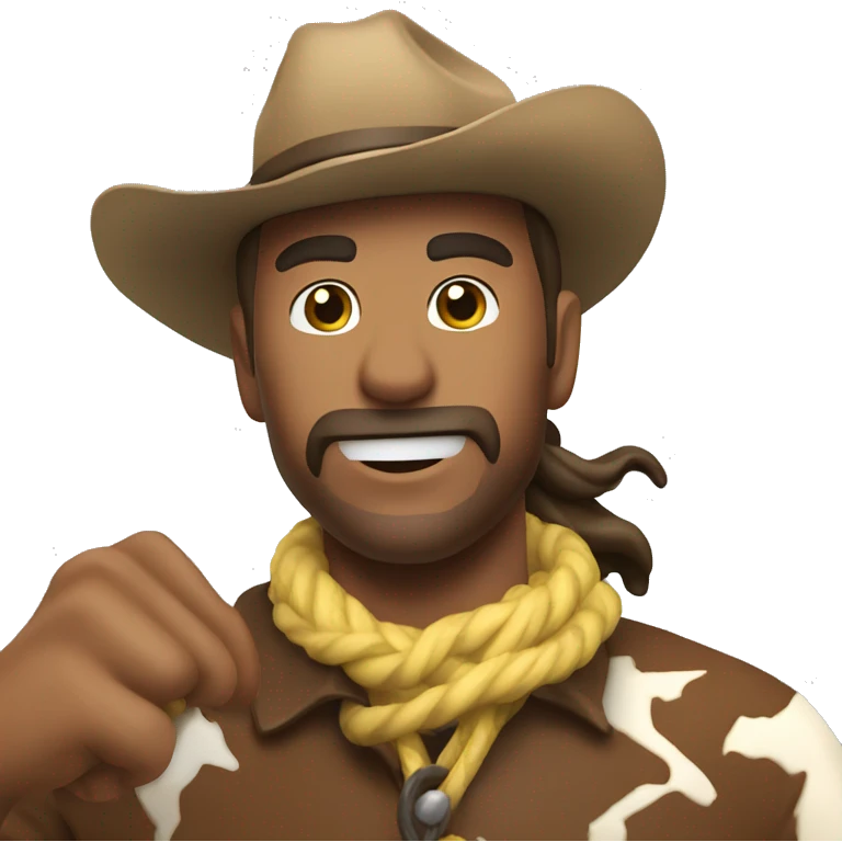 cowboy on horse throwing lasso emoji