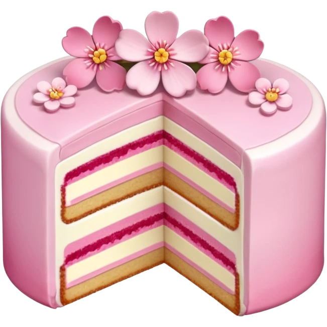 sakura cake slice emoji