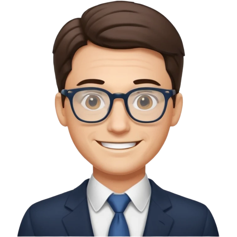 white collar man with glasses emoji