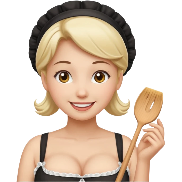 maid, big boobs, naked emoji