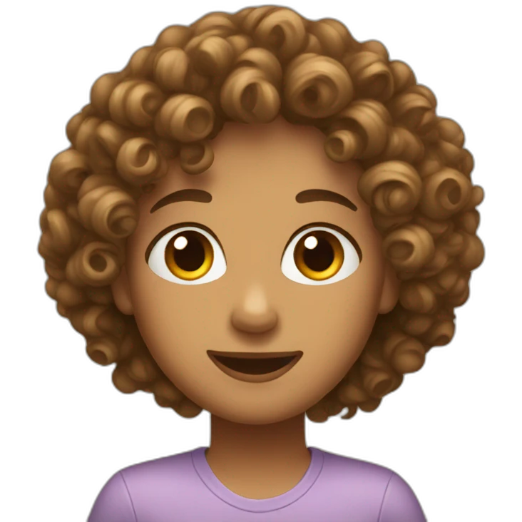 Curly hair emoji