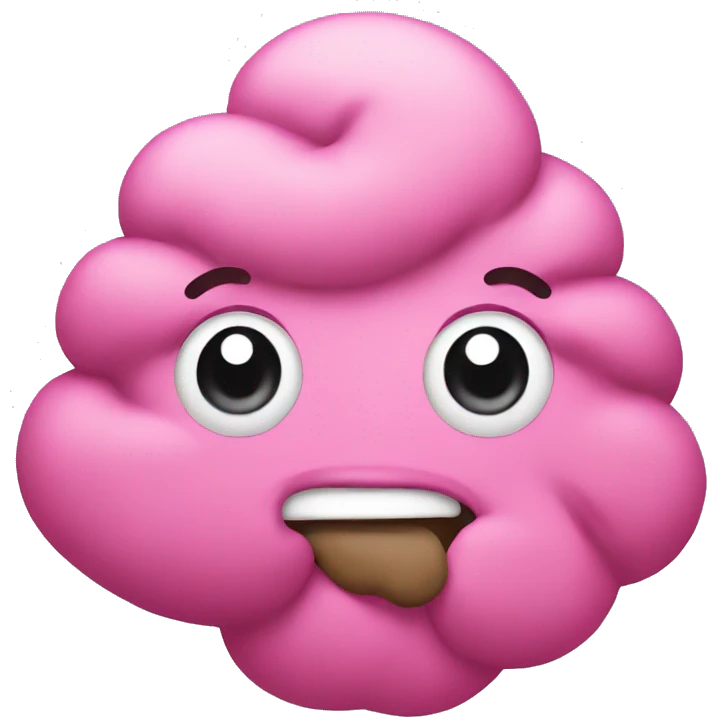 Pink poop emoji