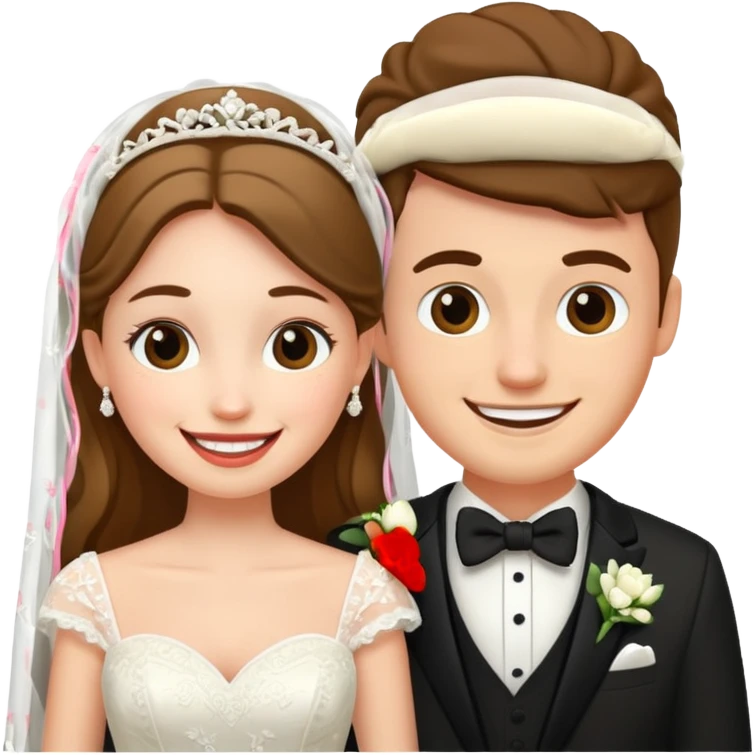 couple dressed as bride and groom emoji