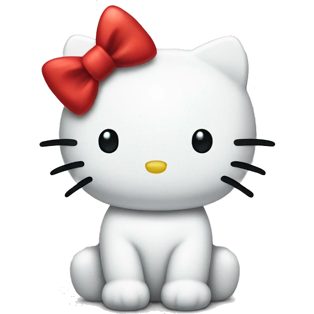 Hello kitty with a red bow emoji