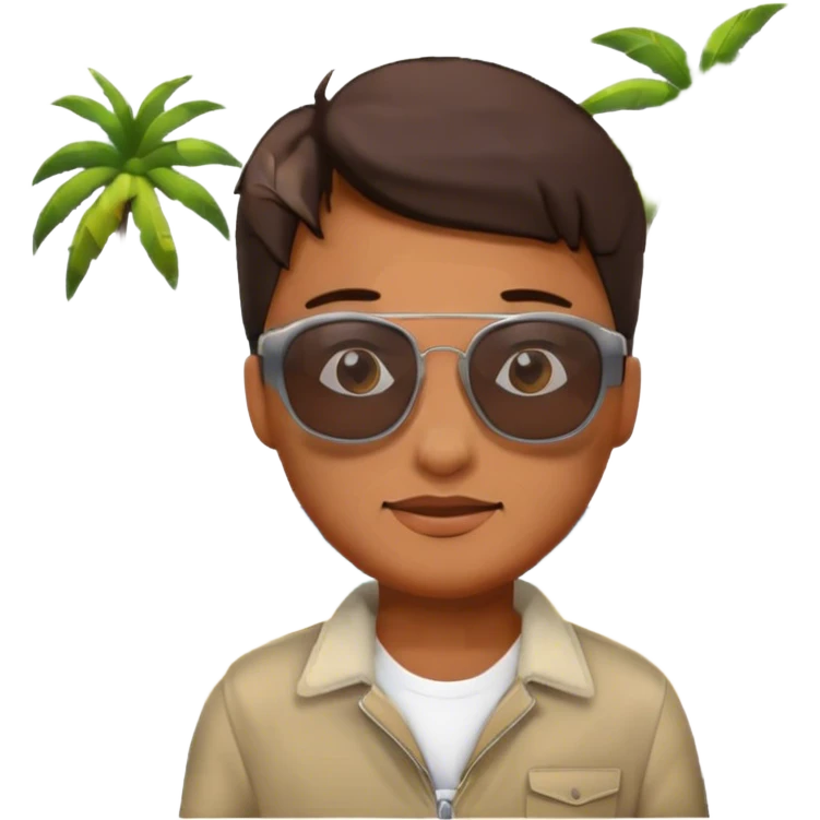 cool programmer on vacation emoji
