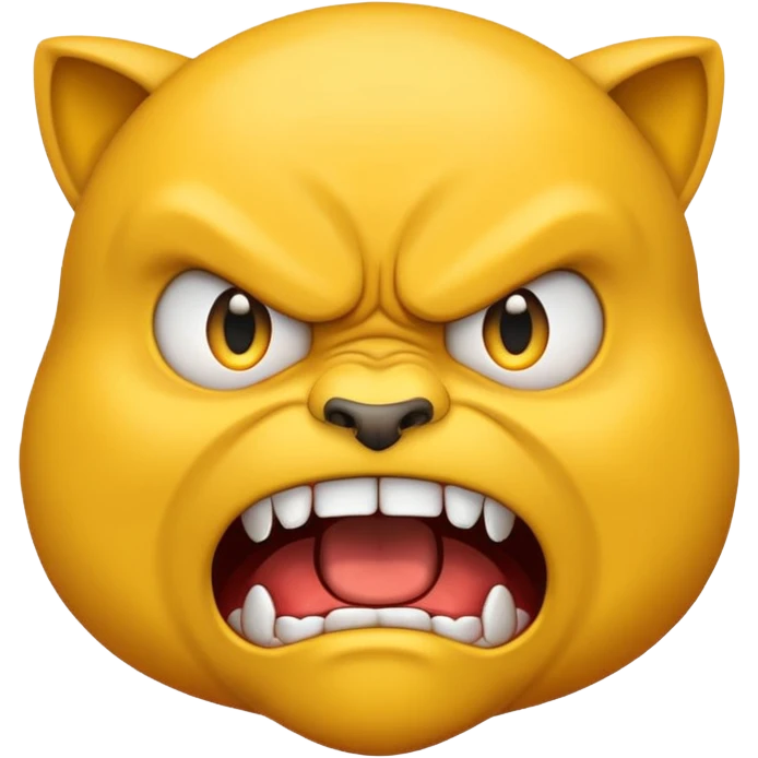 Emoji growling emoji