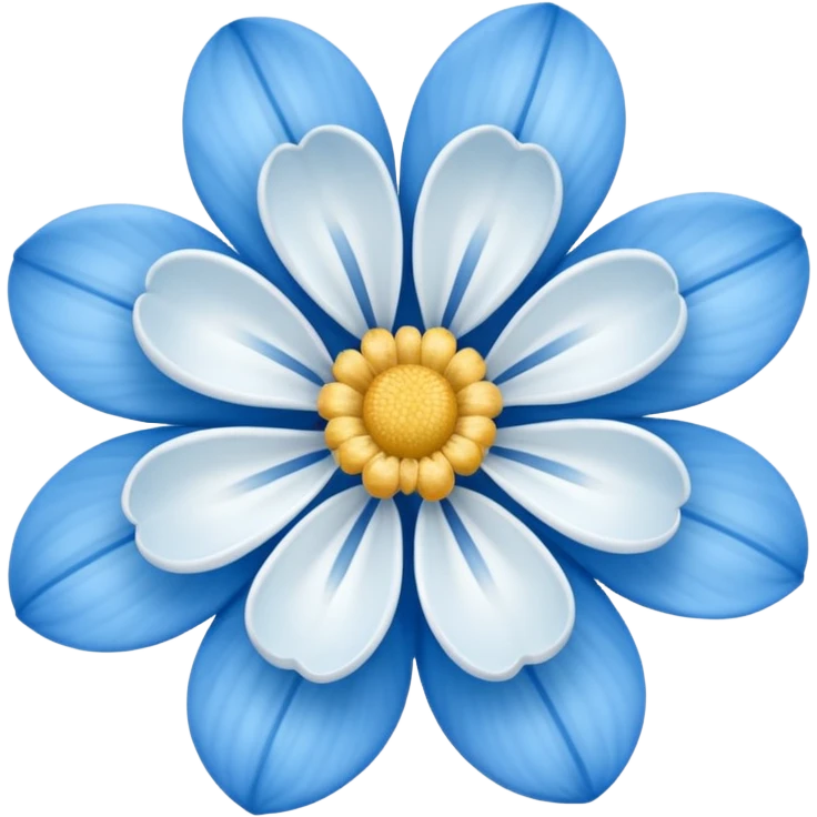Blue white flower emoji