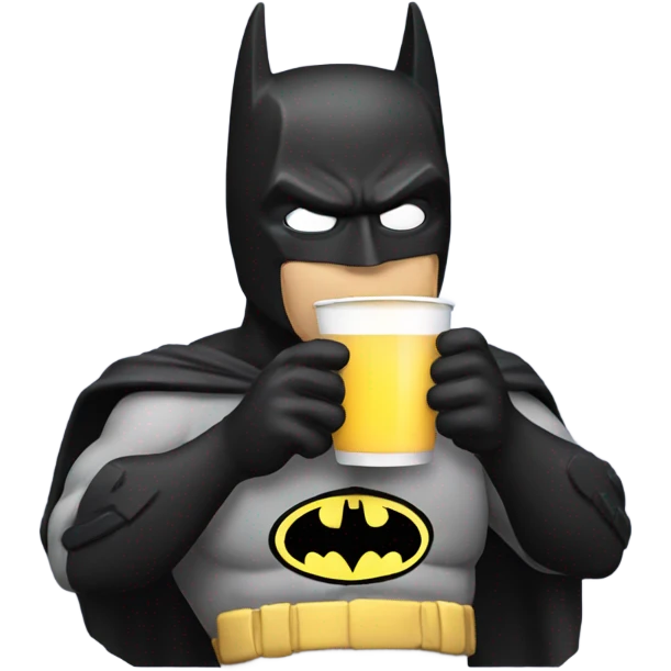 Batman drinking  emoji