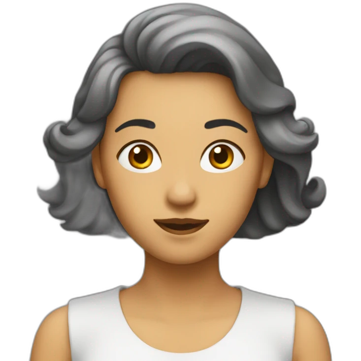 Femme qui regarde en l'air emoji