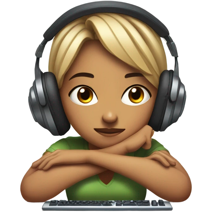 Gamer girl annoyed emoji
