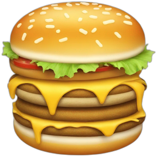 frosted quadruple cheeseburger emoji
