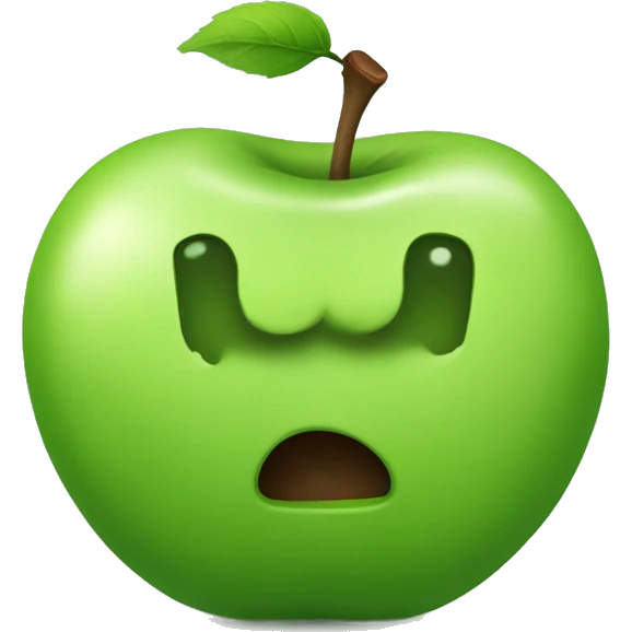Green brat apple  emoji