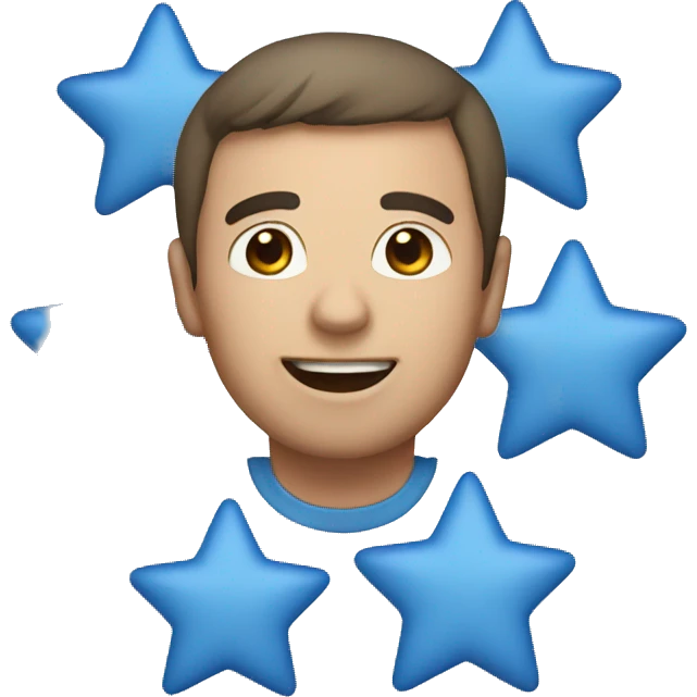 3 blue stars emoji