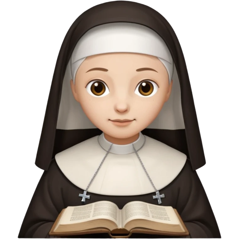 Nun studying the Bible  emoji