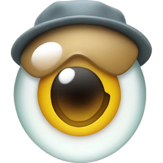 Eyes glass face with cap emoji