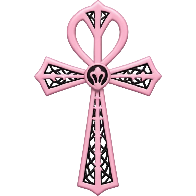 Light pink ankh gothic spiderwebs  emoji