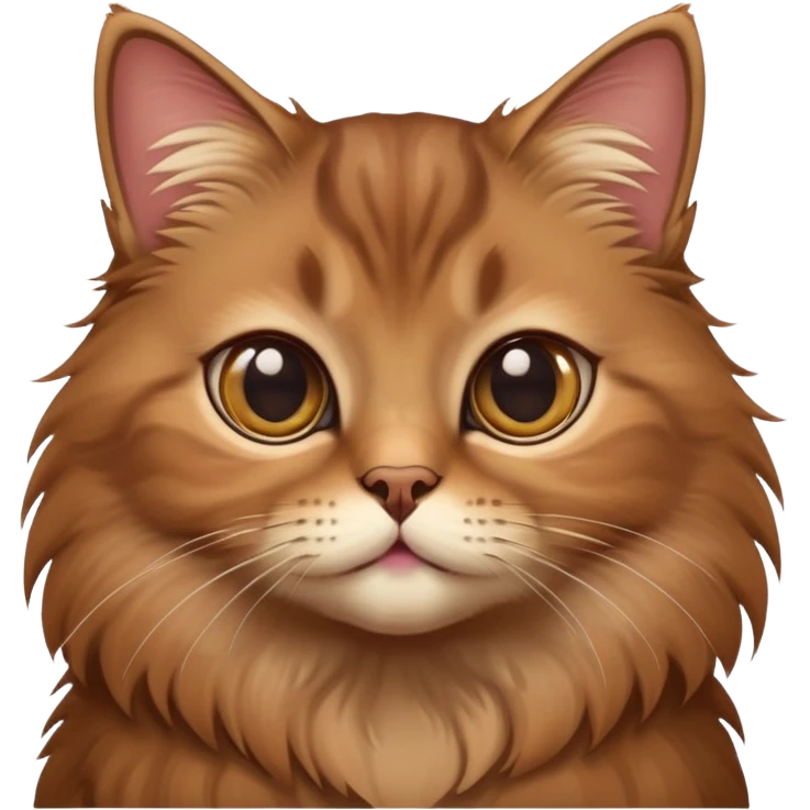 Самый милый пушистый коричневый кот  emoji
