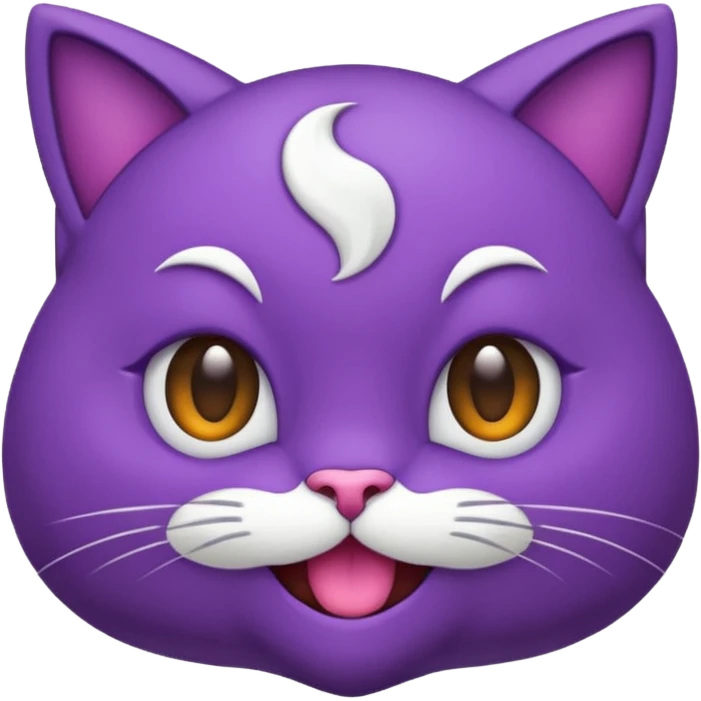 faça um gatinho roxo de emoji igual esse 🐈 so que roxo emoji