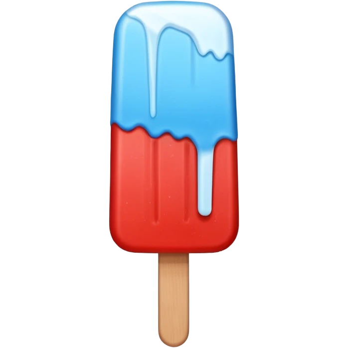 red white blue ice popsicle simple emoji
