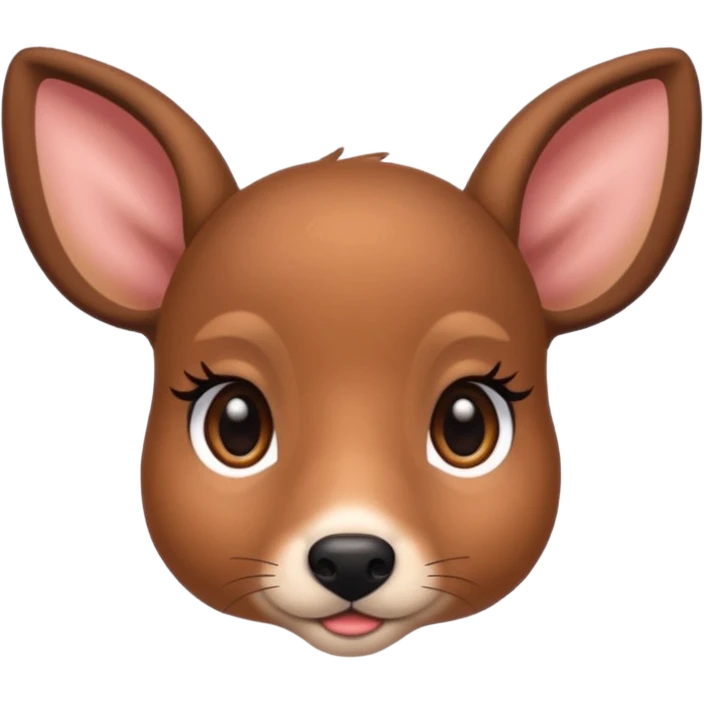 pretty doe with long eyelashes and puppy eyes emoji