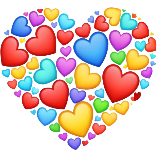Multi colored heart emoji